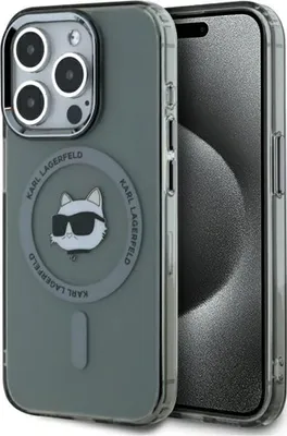Immagine prodotto di Karl Lagerfeld Klhmp15Lhlschk Iphone 15 Pro 6.1 Czarny/Nero Custodia rigida Iml Metallo Testa Choupette Magsafe