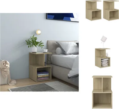 Obrázek produktu pro vidaXL Noční stolky 2 ks dub Sonoma 35x35x55 cm materiál na bázi dřeva - Noční stolky