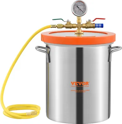 Immagine prodotto di Camera a vuoto Coperchio in vetro temperato Camera di degassificazione a vuoto da 11,4 L Silicone