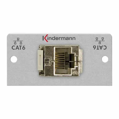Immagine prodotto di Giunto di transizione/scambio di genere Cat.6 (RJ45) KINDERMANN 7444-526, 50x50mm