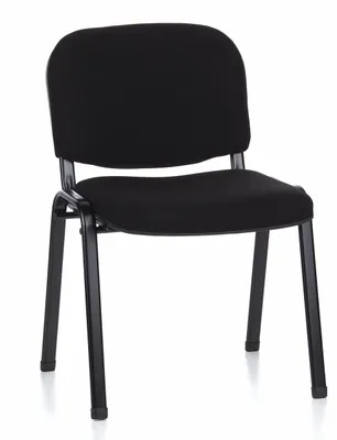 Produktbild von hjh OFFICE Vierfußstuhl XT 600 SW Stoff Stuhl bis 100 kg belastbar