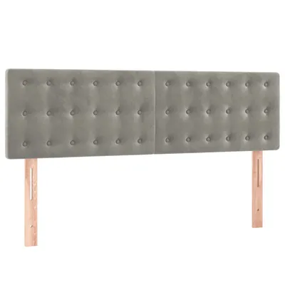 Obrázok produktu pre vidaXL Čelá postele Svetlosivé 144x5x78/88 cm Zamat