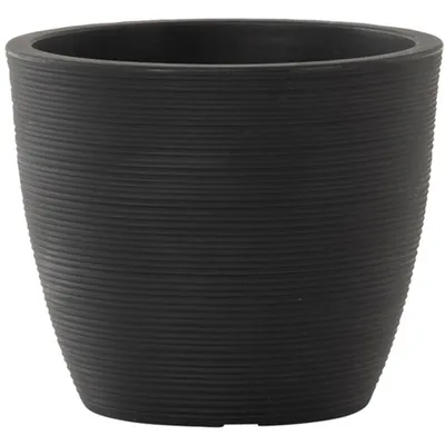 Produktbild von Siena Garden Pflanzgefäß ECO SEVILLA schwarz Ø 38 x 32 cm