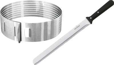 Image de Zenker Aide à la découpe des fonds de tarte pour jusqu'à 8 fonds de tarte avec couteau de pâtissier