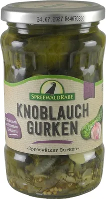 Produktbild von Spreewälder Knoblauchgurken von Spreewald-Rabe (370 ml Glas)
