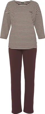 Produktbild von H.I.S. Pyjama 2 -teilig bordeauc Größe 36/38