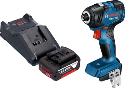 Image de Visseuse à chocs sans fil Bosch GDR 18V-200 Professional 18 V 200 Nm sans balais + 1 batterie 5,0 Ah + chargeur