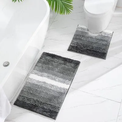 Produktbild von Famanu Badeteppichset Antirutschmatte – 50 x 80 cm + 50 x 50 cm