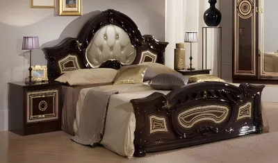 Image de Ensemble Chesterfield 3 pièces : lit, 2 tables de chevet, lits doubles, console rembourrée