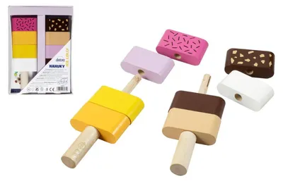 Image de Puzzle « Glaces sur bâtonnets » en bois dans une boîte de 12,5 x 17 x 1,5 cm – À partir de 12 ans
