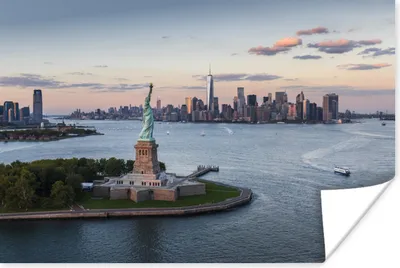 Produktbild von MuchoWow® Poster New York - Freiheitsstatue - Skyline 30x20 cm - Plakate - Print