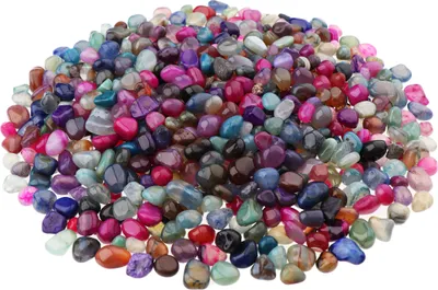Produktbild von NKlaus 500g Trommelsteine Achat 10 -15mm Heilsteine Edelsteine Schmucksteine Dekoration 14695