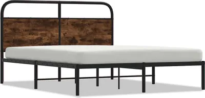 Zdjęcie produktu dla Łóżko bez materaca, 150x200 cm, przydymiony dąb