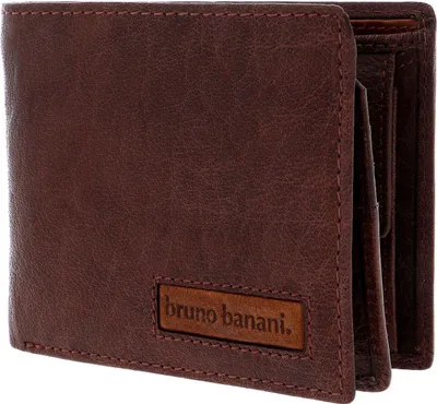 Produktbild von bruno banani Leder Geldbörse Den Haag Wallet Quer With Flap Brown / Cognac braun