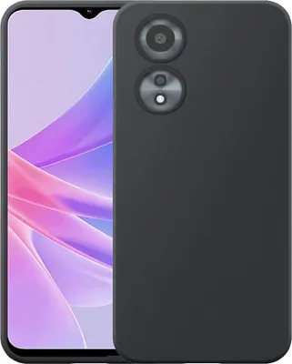 Image de Convient pour Oppo A58 5G / A78 5G Phone Case Black Flexible Silicone TPU Case - Flexible Back Cover Case Silicone TPU - Black - Smartphonica