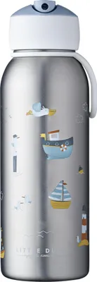 Produktbild von Mepal - Thermoflasche Flip-up Campus Little Dutch - Isolierte Trinkflaschen für Kinder - Edelstahl Thermosflasche - 4 Stunden heiß & 12 Stunden kalt - BPA-frei - 350 ml - Sailors Bay