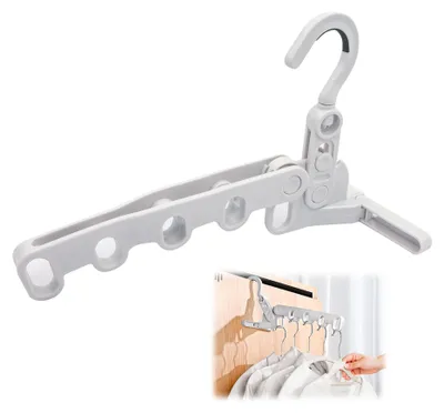 Produktbild von Türhaken, faltbarer Kleiderhaken, Wandhaken – 1 Stück ABS-Türhaken, Wandkleiderhalter, Kleiderbügel, Kleiderständer, Wandgarderobe für Waschküche, Badezimmer, Balkon