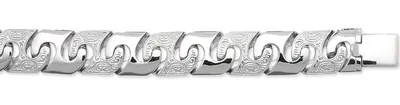 Produktbild von Raffiniertes 925 Sterling Silber Herren - Armband - 22cm*20mm, 83 Gramm; TRS24133