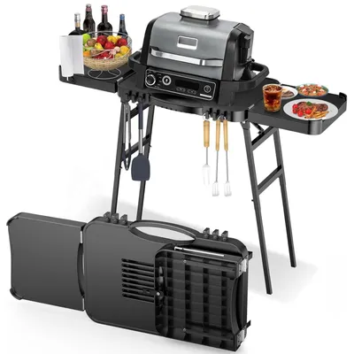 Produktbild von Tragbarer Grillwagen für den Außenbereich - Höhenverstellbar
