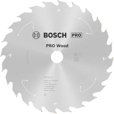Produktbild von PRO Wood cordless Kreissägeblatt, 184 x 1,6 x 20 mm, T24