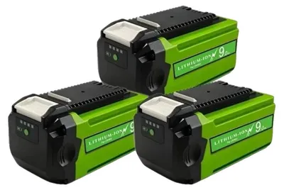 Obrázok produktu pre Náhradné batérie, kapacita 9000 mAh, kompatibilné s nástrojmi 40 V, 3 kusy