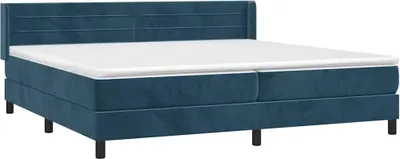 Immagine prodotto di vidaXL Letto a molle con materasso blu scuro 200x200 cm in velluto