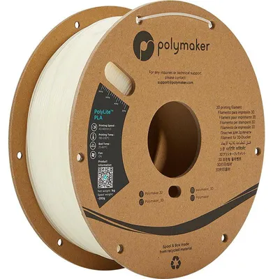 Productafbeelding van Polymaker PolyLite PLA Filament White 1,75mm 1KG