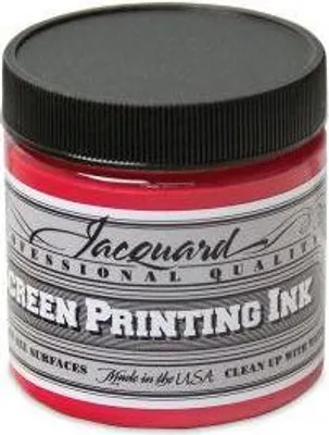 Produktbild von Jacquard Siebdruckfarbe 118 ml - Opaque Rot Textilfarbe