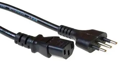 Immagine prodotto di ACT AK5066 Cavo di alimentazione nero con spina di rete tipo L C13 da 2,5 m (AK5066)