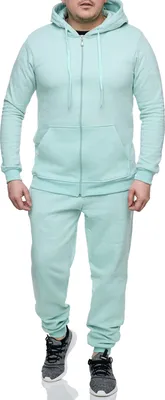 Produktbild von Herren Jogginganzug einfarbig 100% BW 586 Mint Grün L