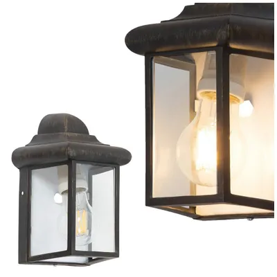 Productafbeelding van Rabalux 8754 Buitenwandlamp Norvich, E27, aluminium, goud, klassiek design, IP43, 22 cm