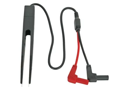 Produktbild von Velleman Testpinzette für SMD-Komponenten, Kabellänge 40 cm, feine Spitze, max 24 V/1 A, ideal zum