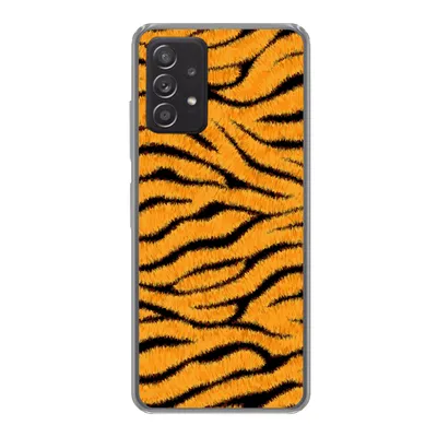 Produktbild von MuchoWow® Handyhülle Schutzhülle Hülle für Samsung galaxy a73 Tigerdruck - Orange - Schwarz Silikon Softcase Handy Hülle - Handyhülle