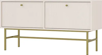 Produktbild von Masseno TV-Schrank TORINO 120,6 cm Fernsehschrank mit 2 Türen TV-Lowboard für Wohnzimmer Modern 120,6x40,8x62,5 cm Beige / Beige
