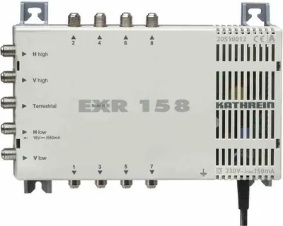 Obrázok produktu pre Kathrein EXR 158, Šedá, 47 - 862 MHz, 25 mA, 650 g, -20 - 55 °C, 215 x 148 x 43 mm