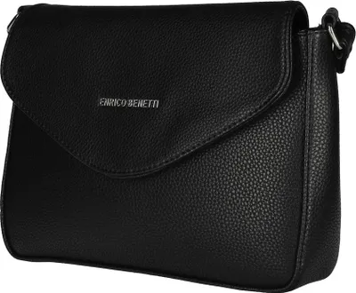 Produktbild von Kleine Damen Tasche Schultertasche Umhängetasche Crossover Bag Leder Optik Handtasche  Schwarz