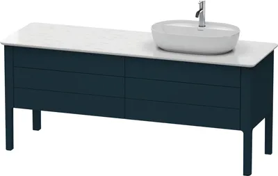 Produktbild von Waschtischunterbau LUV 743x1783x570mm Be re na-bl seidenmatt Becken rechts nachtblau seidenmatt