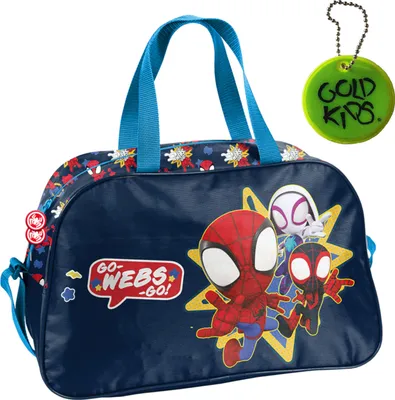 Produktbild von Sporttasche Kinder für Mädchen & Jungen - Umhängetasche mit Spiderman Motiv - Schwimmtasche mit verstärktem Boden - Trainingstasche
