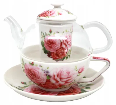 Produktbild von Queen Isabell Tea For One Blumen Tasse 300 ml Kanne