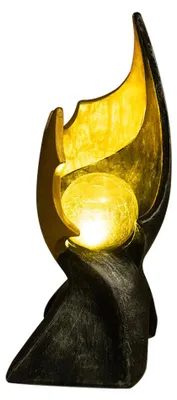 Produktbild von LED Solarleuchte, Flammen-Optik, Feuer-Effekt, Glas, H 36 cm