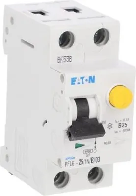 Produktbild von Differenzialschutzschalter 1P+N 25A 0,3A Typ AC PFL6-25/1N/B/03 286453