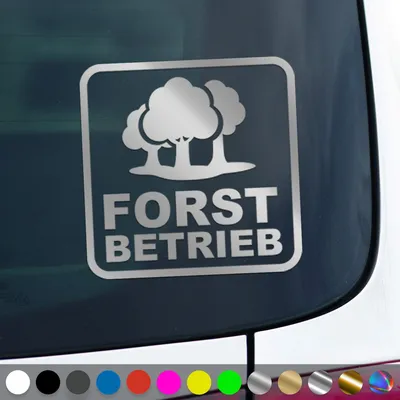 Produktbild von PantherPixel Forstbetrieb Forstwirt Aufkleber Forstbedarf Sticker Auto Geschenkidee Farbe Silber