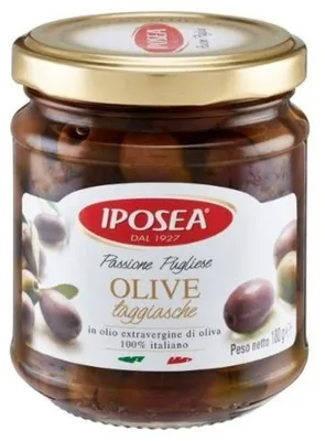 Image de Olives Taggiasche décortiquées, 180g, marque Iposea