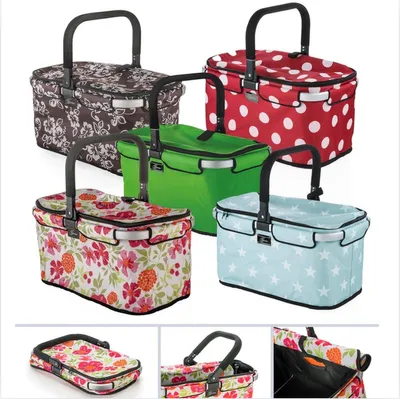 Einkaufswagen \Kühltasche, Picknickkorb, 48 x 27 x 28 cm