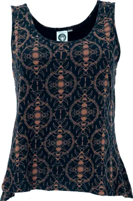 Produktbild von Rückenfreies Tank Top, Goa Festivaltop - Modell 2, Damen, Schwarz, Baumwolle, Größe: M/L