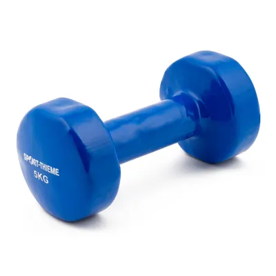 Produktbild von Sport-Thieme Fausthantel "Vinyl", 5 kg, Blau
