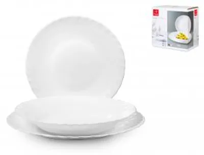 Produktbild von Pengo 6182900, 6 Person(en), Porzellan, Weiß, Prima, Rund, 25,5 cm