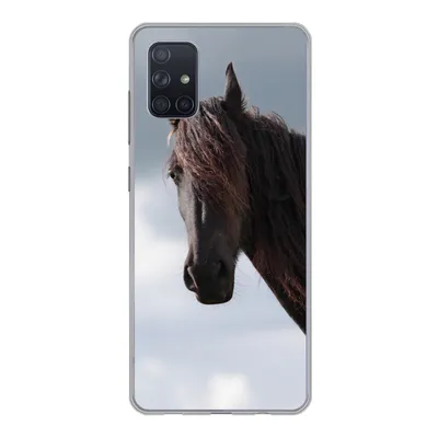 Produktbild von MuchoWow® Handyhülle Schutzhülle Hülle für Samsung Galaxy A71 Pferde - Himmel - Porträt Silikon Softcase Handy Hülle - Kartenbesitzer