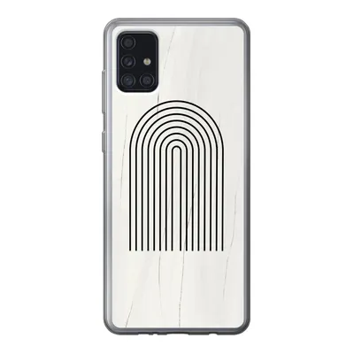 Produktbild von MuchoWow® Handyhülle Schutzhülle Hülle für Samsung Galaxy A52 5G Farbe - Regenbogen - Schwarz - Weiß Silikon Softcase Handy Hülle - Umschlag