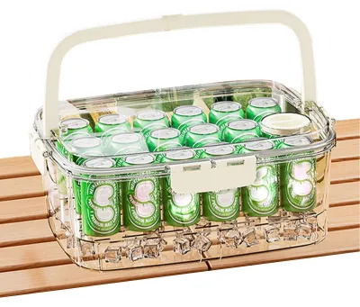 Produktbild von Transparente Tablettbox mit Fächern - Snackbox für Obst und Snacks